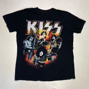 Kiss Graphic T-shirt Men Large Black Short Sleeve Music